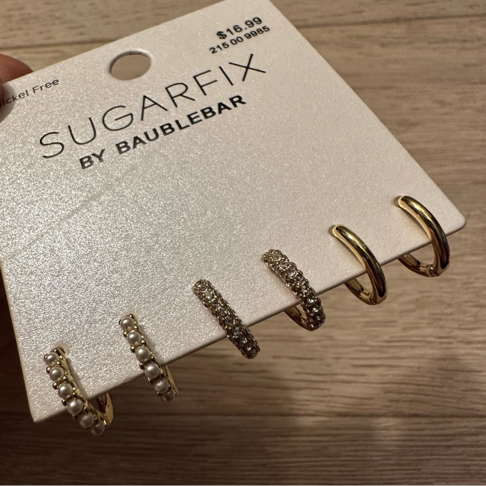 SugarFix BaubleBar Small Hoop Gold Earrings